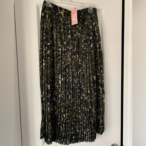New With Tags Traffic People Pleated Midi Skirt, Size S